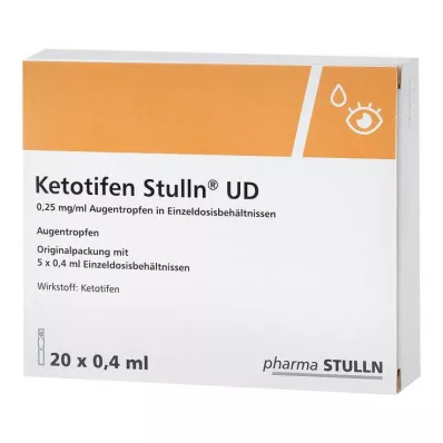 KETOTIFEN Stulln UD Očné kvapky jednodávková pipeta, 20X0,4 ml KETOTIFEN Stulln UD Očné kvapky jednodávková pipeta, 20X0,4 ml