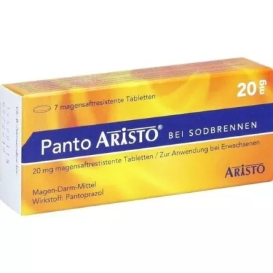 PANTO Aristo na pálenie záhy 20 mg entericky obalené tablety, 7 ks