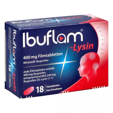 IBUFLAM-Lyzín 400 mg filmom obalené tablety, 18 ks IBUFLAM-Lyzín 400 mg filmom obalené tablety, 18 ks