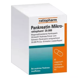 PANKREATIN Micro-ratio.20.000 tvrdých kapsúl so žalúdočnou šťavou, 50 ks