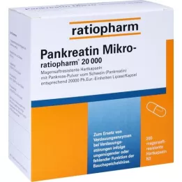 PANKREATIN Micro-ratio.20.000 tvrdých kapsúl so žalúdočnou šťavou, 200 ks