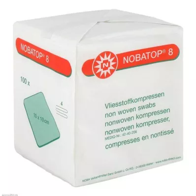 NOBATOP 8 kompresov 10x10 cm nesterilných, 100 ks
