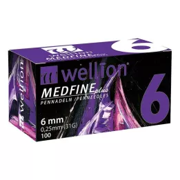 WELLION MEDFINE plus ihly na perá 6 mm, 100 ks