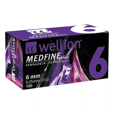 WELLION MEDFINE plus ihly na perá 6 mm, 100 ks WELLION MEDFINE plus ihly na perá 6 mm, 100 ks