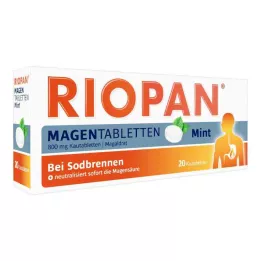 RIOPAN Žalúdočné tablety Mäta 800 mg žuvacie tablety, 20 ks