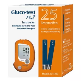 GLUCO TEST Plus glukózové testovacie prúžky, 25 ks
