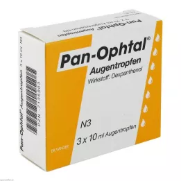 PAN OPHTAL Očné kvapky, 3X10 ml