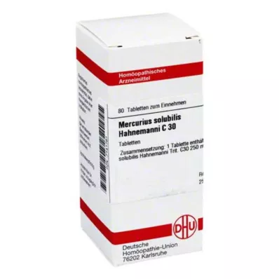 MERCURIUS SOLUBILIS Hahnemanni C 30 tabliet, 80 ks