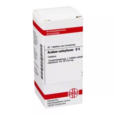 ACIDUM SALICYLICUM D 6 tabliet, 80 kapsúl