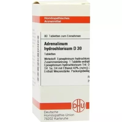 ADRENALINUM HYDROCHLORICUM D 30 tabliet, 80 kapsúl