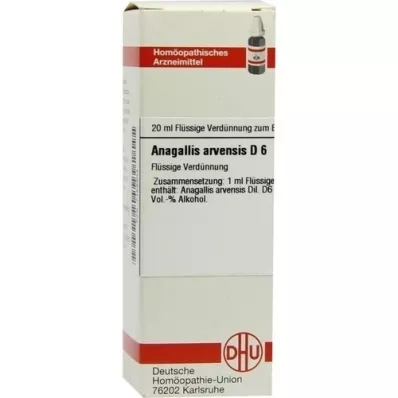 ANAGALLIS ARVENSIS D 6 riedenie, 20 ml