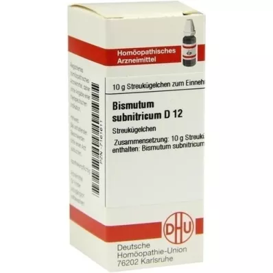 BISMUTUM SUBNITRICUM D 12 guľôčok, 10 g