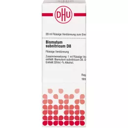 BISMUTUM SUBNITRICUM D 8 riedenie, 20 ml