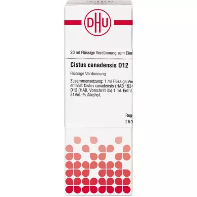 CISTUS CANADENSIS D 12 riedenie, 20 ml