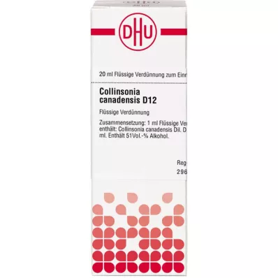 COLLINSONIA CANADENSIS D 12 riedenie, 20 ml