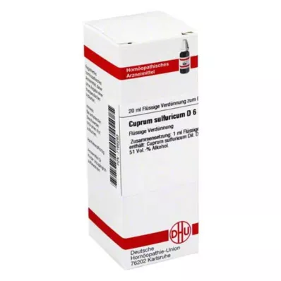 DHU Cuprum sulfuricum D 6 riedenie, 20 ml