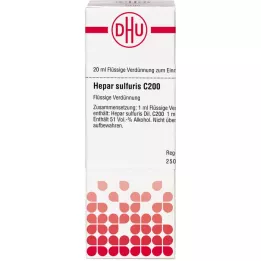 HEPAR SULFURIS C 200 riedenie, 20 ml