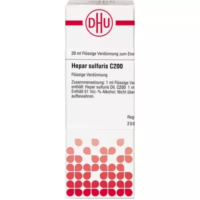 HEPAR SULFURIS C 200 riedenie, 20 ml