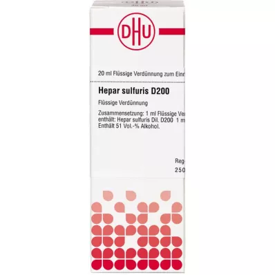 HEPAR SULFURIS D 200 riedenie, 20 ml