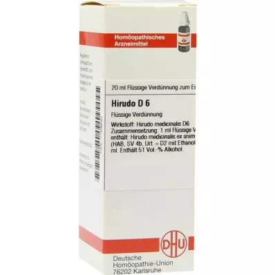 DHU Hirudo D 6 riedenie, 20 ml DHU Hirudo D 6 riedenie, 20 ml