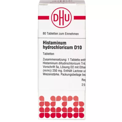 HISTAMINUM hydrochloricum D 10 tabliet, 80 ks