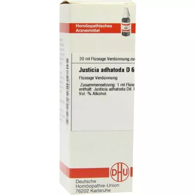 JUSTICIA adhatoda D 6 riedenie, 20 ml