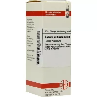 KALIUM SULFURICUM D 8 riedenie, 20 ml