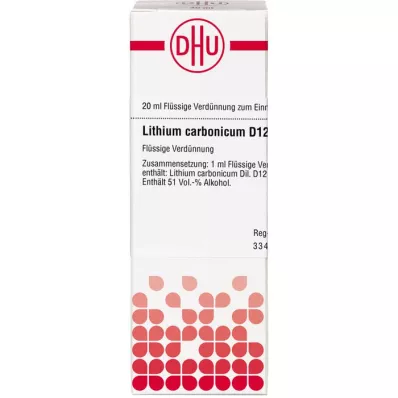 LITHIUM CARBONICUM D 12 riedenie, 20 ml