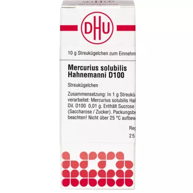 MERCURIUS SOLUBILIS Hahnemanni D 100 globúl, 10 g