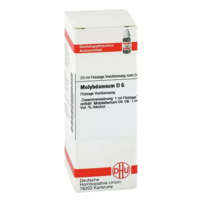 MOLYBDAENUM D 6 riedenie, 20 ml