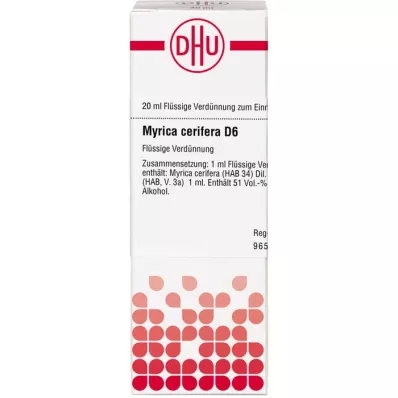 MYRICA Cerifera D 6 riedenie, 20 ml