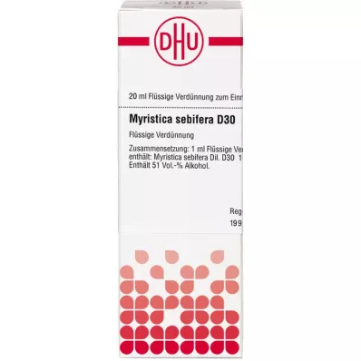 MYRISTICA SEBIFERA D 30 riedenie, 20 ml