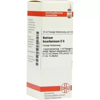 NATRIUM BICARBONICUM D 6 riedenie, 20 ml