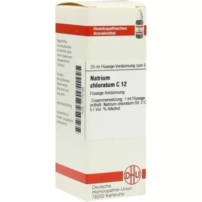 NATRIUM CHLORATUM C 12 riedenie, 20 ml