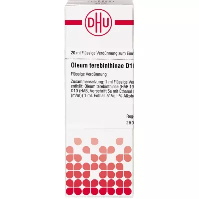 OLEUM TEREBINTHINAE D 10 riedenie, 20 ml