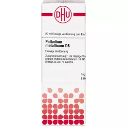 PALLADIUM METALLICUM D 8 riedenie, 20 ml