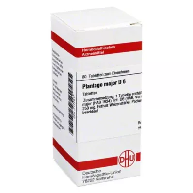PLANTAGO MAJOR D 6 tabliet, 80 kapsúl