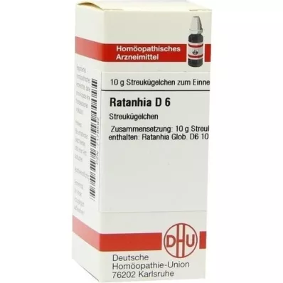 RATANHIA D 6 guľôčok, 10 g