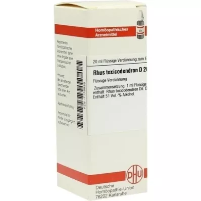 RHUS TOXICODENDRON D 200 riedenie, 20 ml