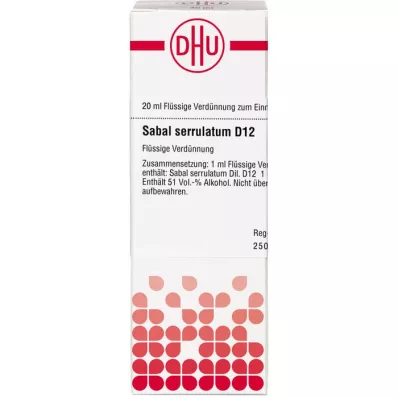 SABAL SERRULATUM D 12 riedenie, 20 ml