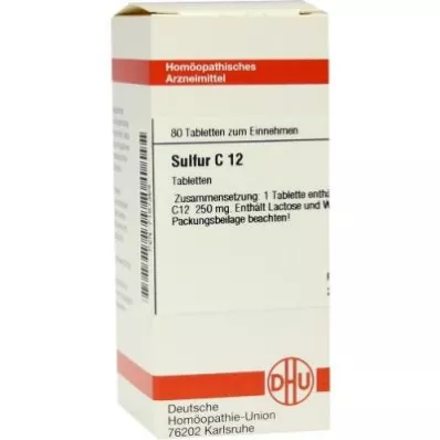 SULFUR C 12 tabliet, 80 ks