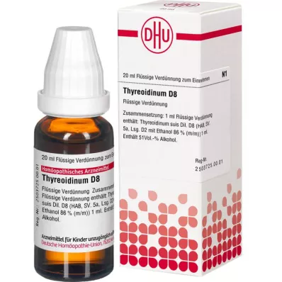 THYREOIDINUM D 8 riedenie, 20 ml