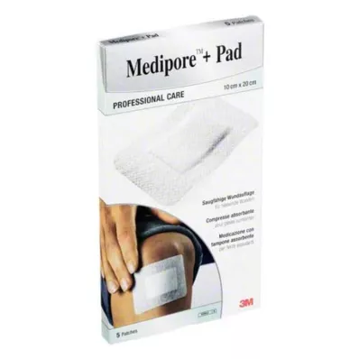 MEDIPORE+Pad 3M 10x20cm 3570NP náplasti, 5 ks