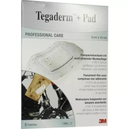 TEGADERM 3M Plus Pad 9x15 cm pripravený na použitie.3589NP, 5 ks