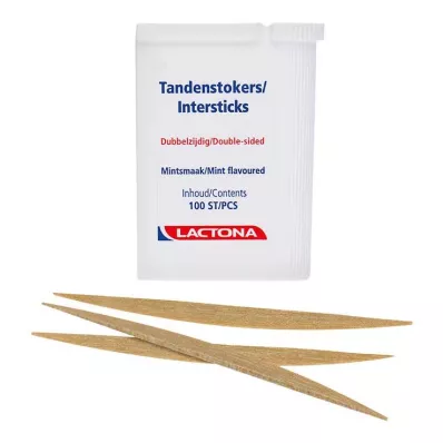 Zubné tyčinky Lactona Intersticks mint obojstranné, 100 kusov