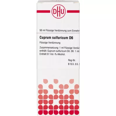 CUPRUM SULFURICUM D 6 riedenie, 50 ml