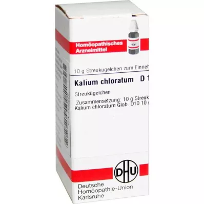 DHU Potassium chloratum D 10 guľôčok, 10 g