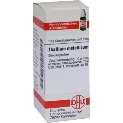 THALLIUM METALLICUM D 30 guľôčok, 10 g