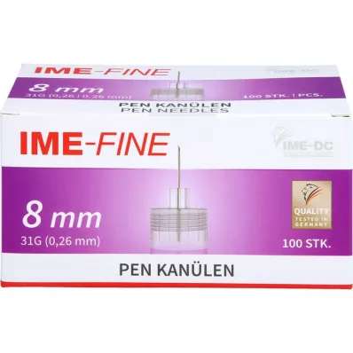 IME-jemná univerzálna kanyla 31 G 8 mm, 100 ks