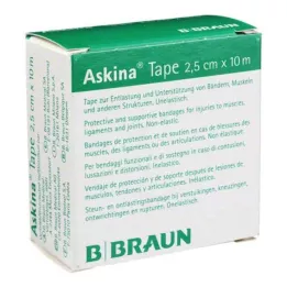 ASKINA Páska Pfl.unelast.2,5 cmx10 m biela, 1 ks